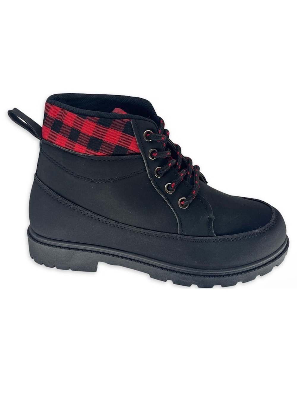 Portland Boot Company Boy’s Red and Black Buffalo Check Work Boot Size 13